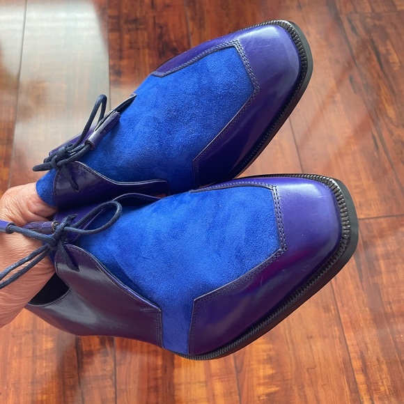 EMILIO FRANCO BLUE SHOES SIDE 9 MADE IN ITALY - Picture 4 of 8